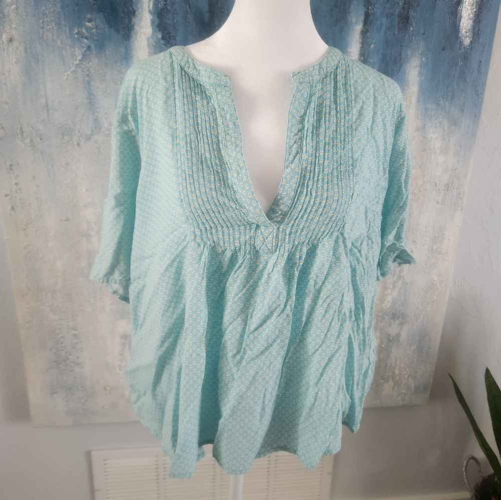 Women's Light Blue  Crop Blouse